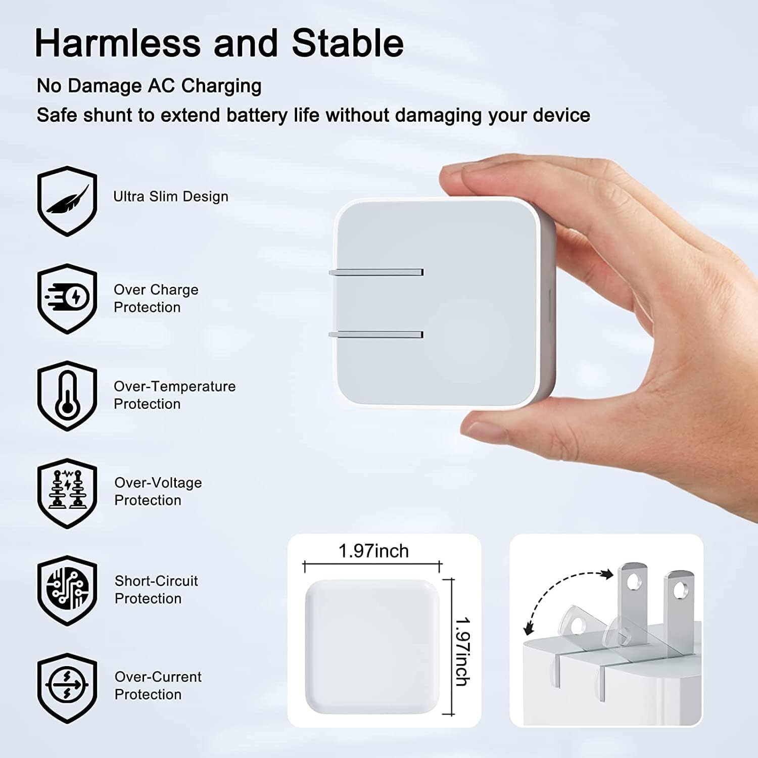 2er-Pack USB-C-Schnellladegerät für iPhone 17, Wandladegerät, inklusive 1,2 m langem USB-C-Ladekabel, kompatibel mit iPhone 17/16/16 Plus/16 Pro/16 Pro