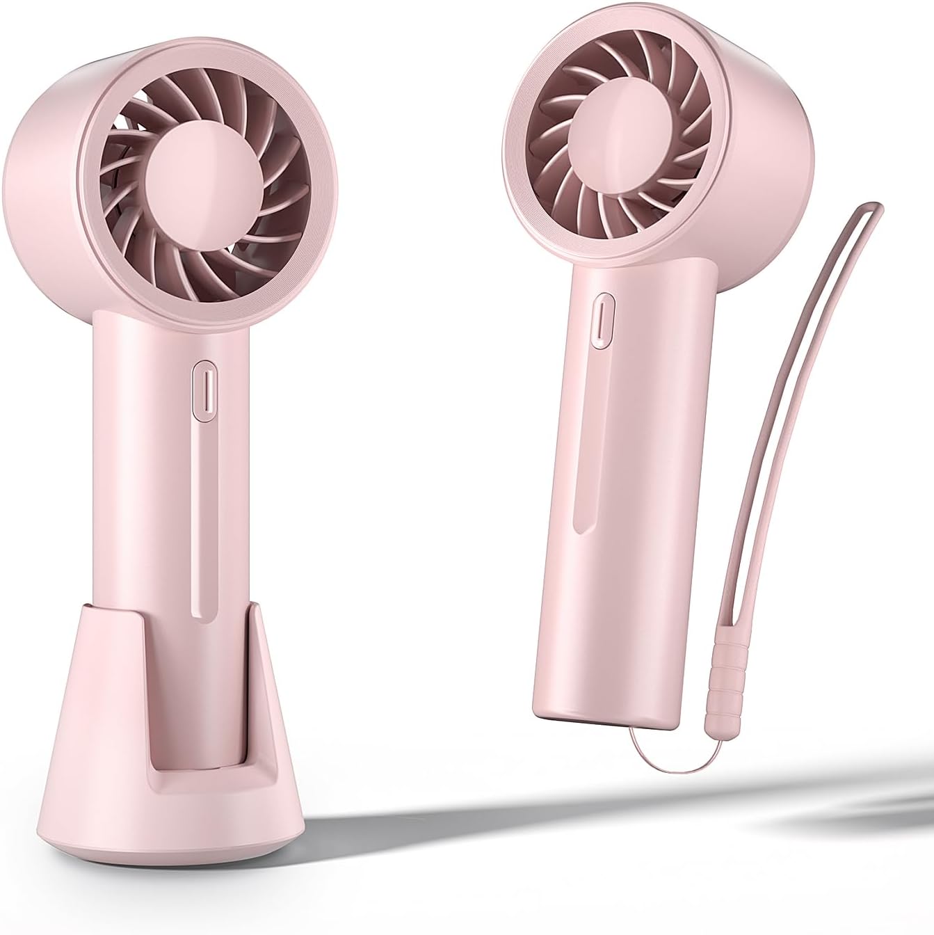 Mini-Tragbarer Ventilator, 3-stufiger Handventilator mit Tischfuß, wiederaufladbarer Akku, leicht und klein, leistungsstark, persönlicher Kühlventilator